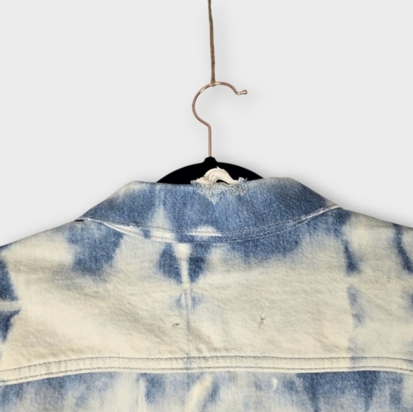 NEW $298 Levi's Size XL Made & Crafted Trucker Jean Jacket Blue Tie Dye Womens - Picture 14 of 15